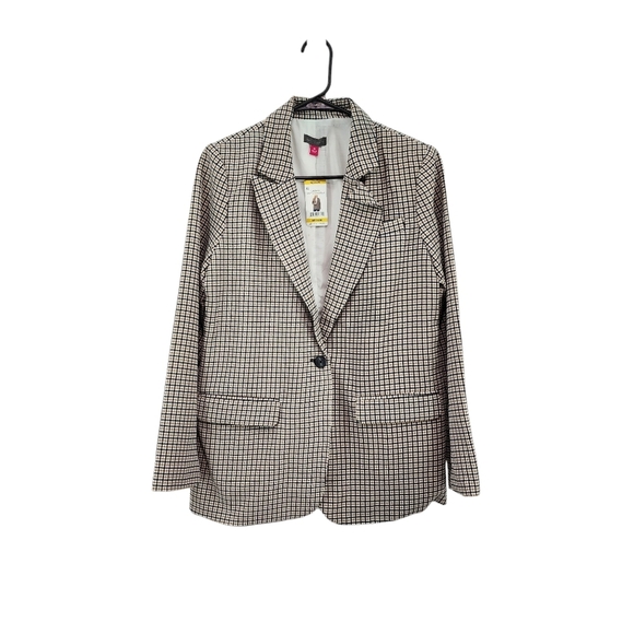 Vince Camuto Women's Poly Stretch Fully Lined Padded Shoulder Blazer - M - Picture 1 of 10